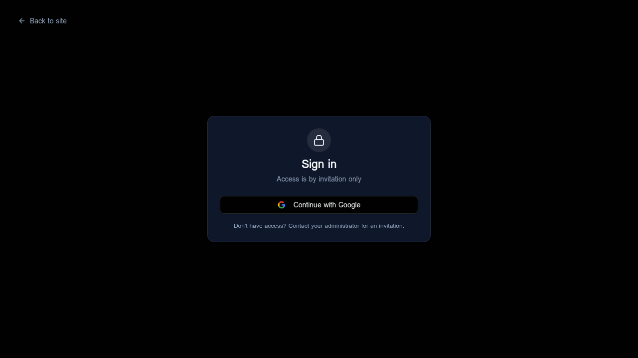 Sign-in screen